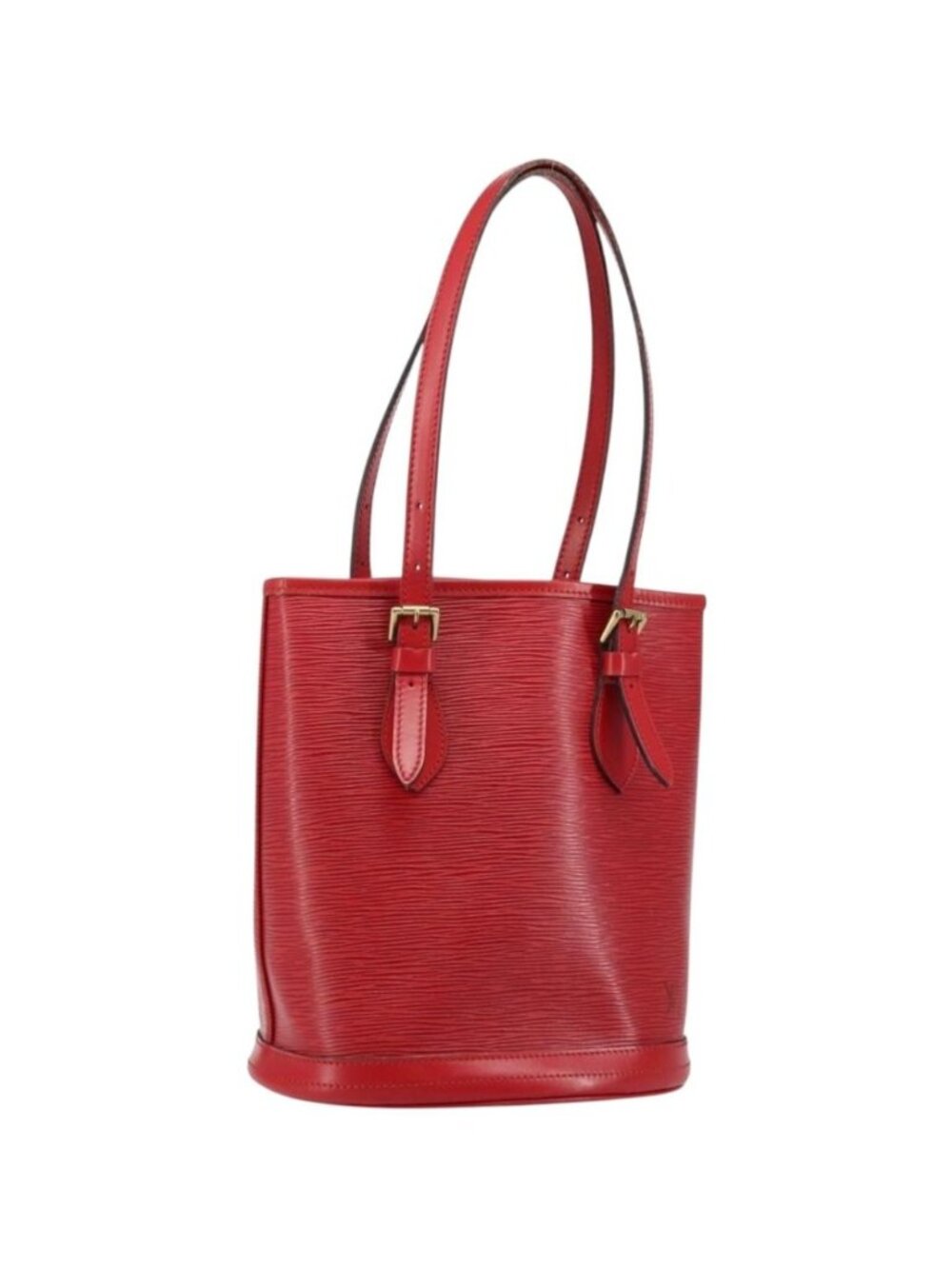 LOUIS VUITTON Epi Bucket PM Shoulder Bag Red M5899E